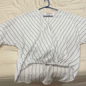 Striped White Top
